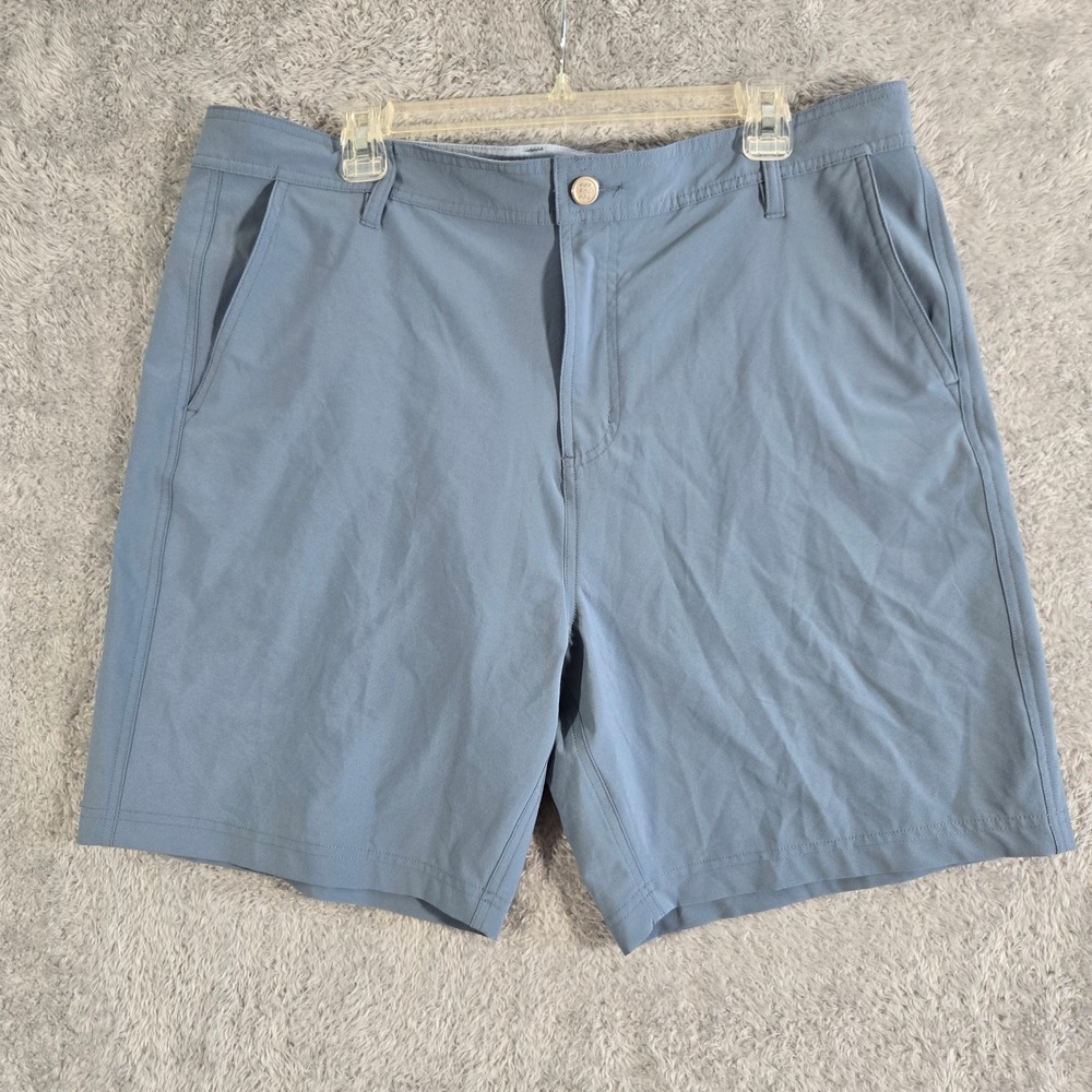 Free Fly Mens Hybrid Performance Shorts Blue Grey Size 38 Stretch Outdoor